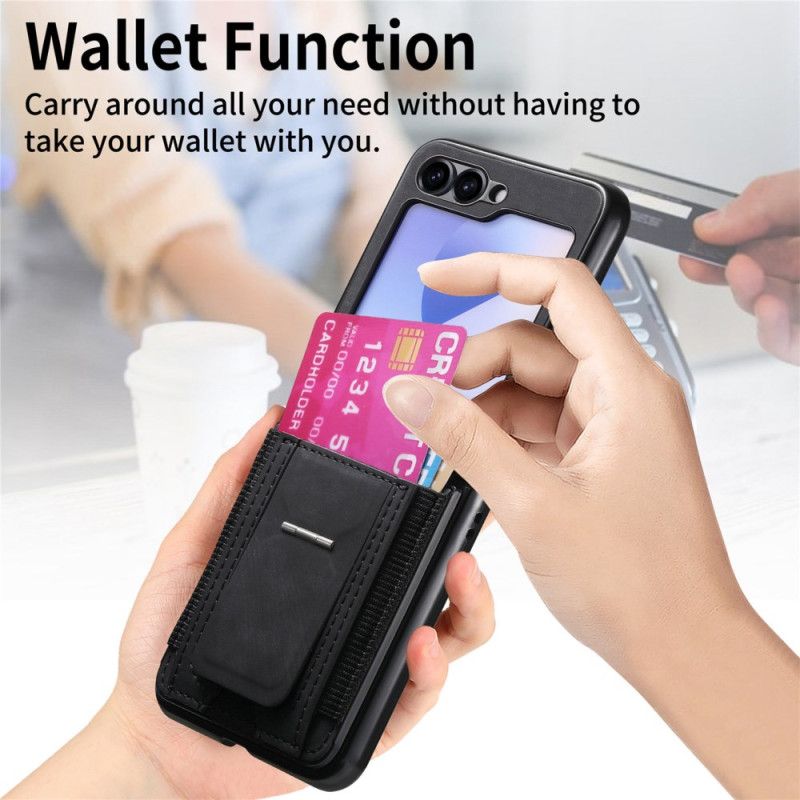 Kuori Samsung Galaxy Z Flip 7 Fe Jalusta Ja Korttipidike