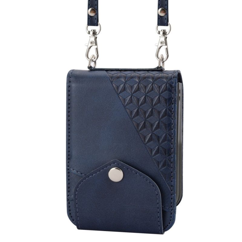 Kuori Samsung Galaxy Z Flip 7 Fe Keinonahkainen Friisi Olkahihnalla Suojakuori