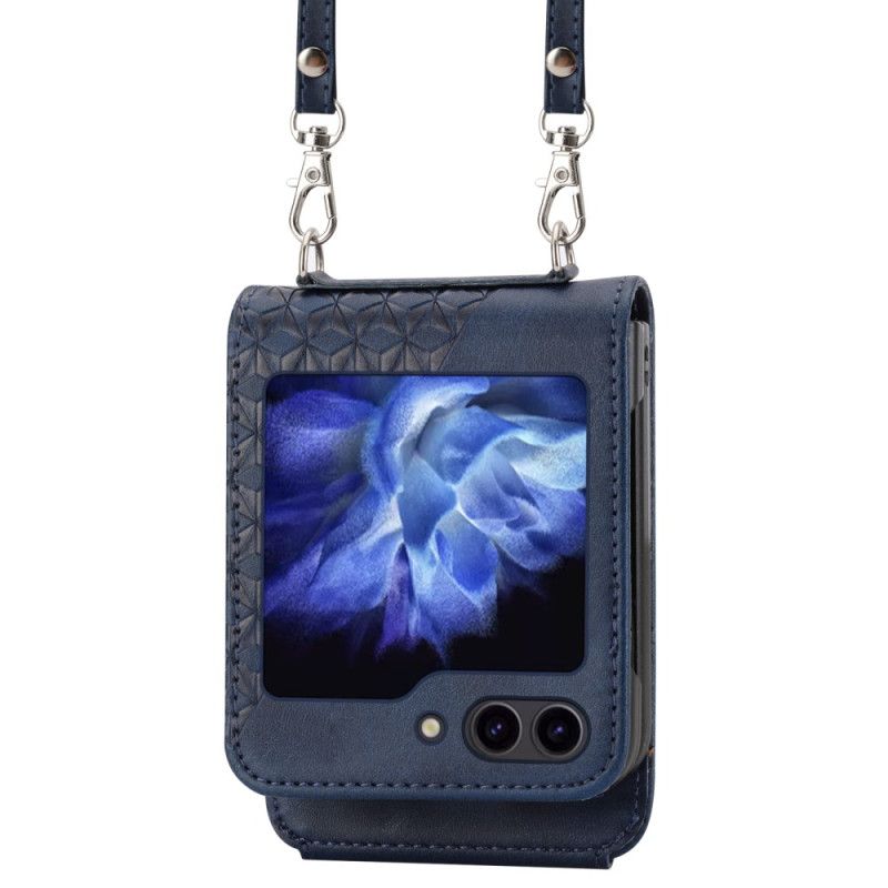 Kuori Samsung Galaxy Z Flip 7 Fe Keinonahkainen Friisi Olkahihnalla Suojakuori