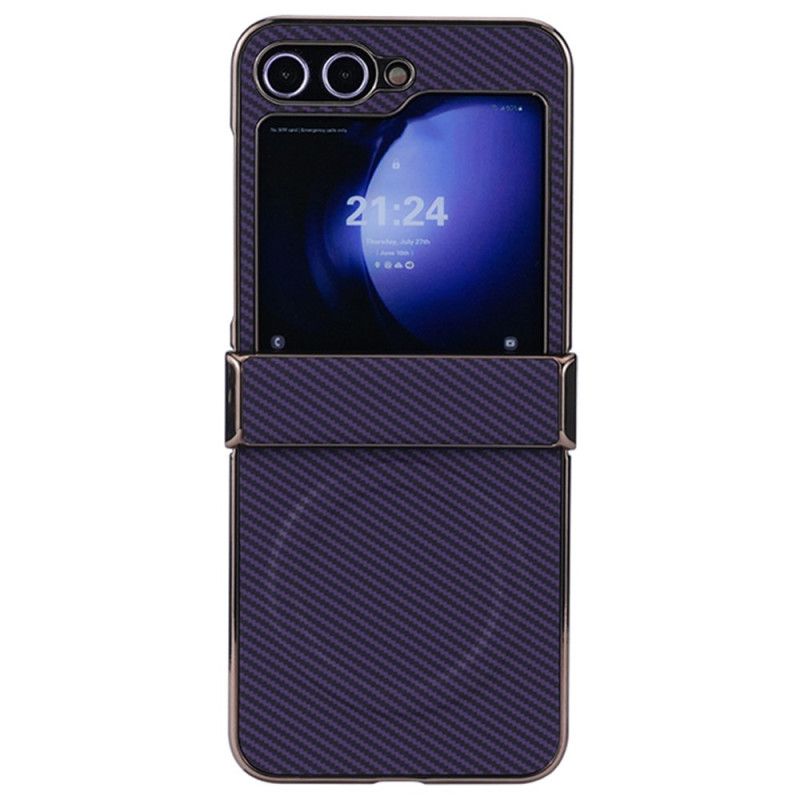 Kuori Samsung Galaxy Z Flip 7 Fe Magneettinen Hiilikuitukuvio Suojakuori