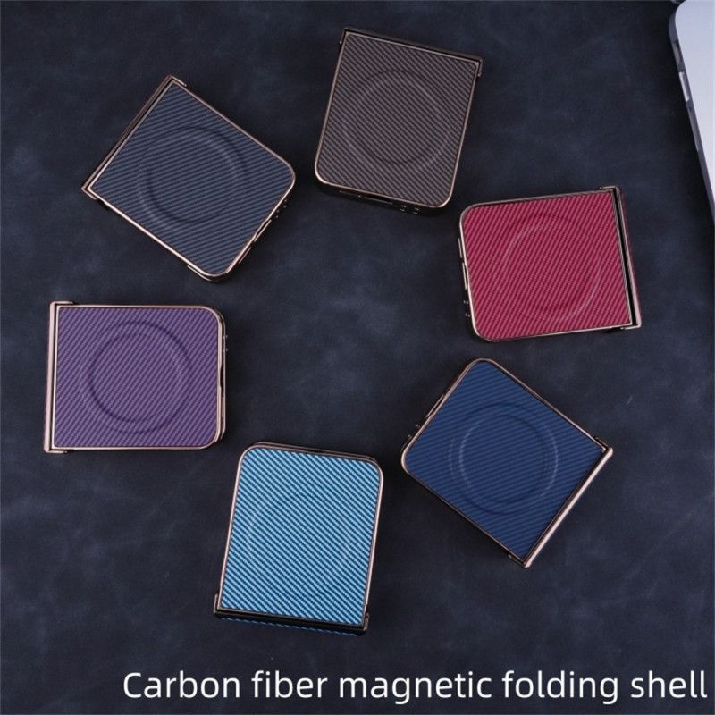 Kuori Samsung Galaxy Z Flip 7 Fe Magneettinen Hiilikuitukuvio Suojakuori