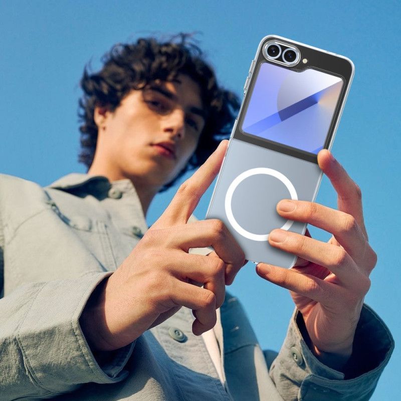 Kuori Samsung Galaxy Z Flip 7 Fe Magsafe-yhteensopiva Läpikuultava Näytönsuojalla