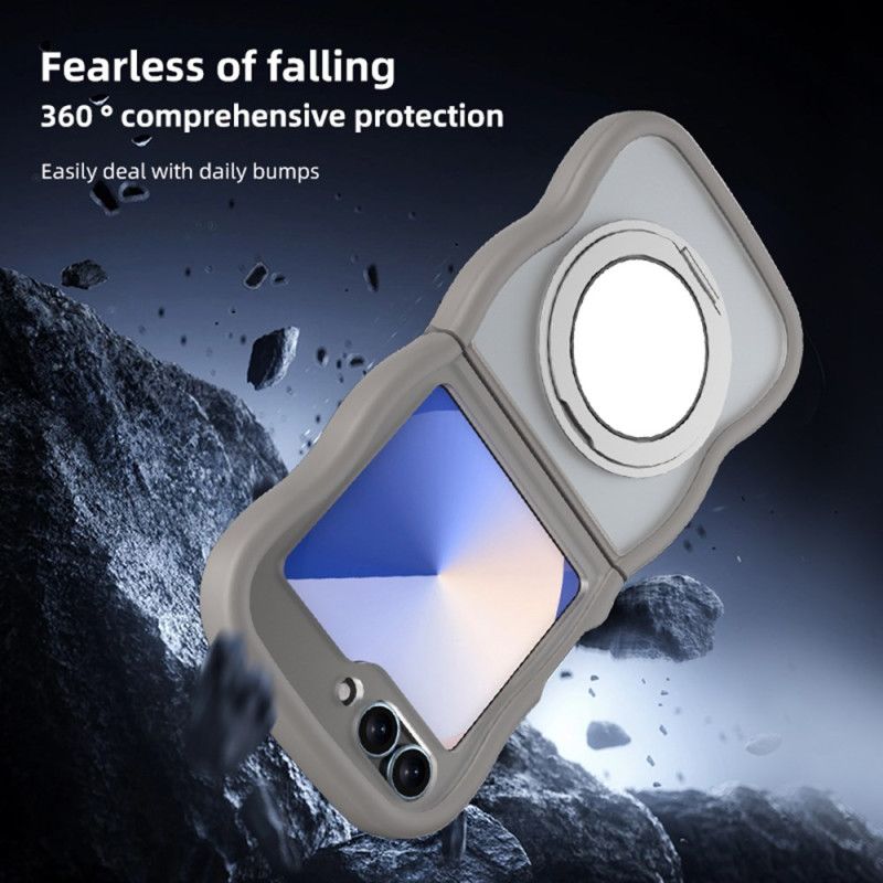 Kuori Samsung Galaxy Z Flip 7 Fe Pyörivä Jalusta Ja Sisäänrakennettu Peili