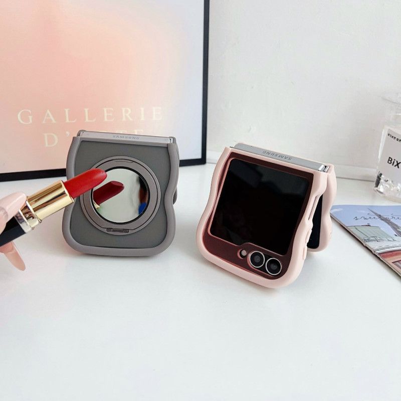 Kuori Samsung Galaxy Z Flip 7 Fe Pyörivä Jalusta Ja Sisäänrakennettu Peili