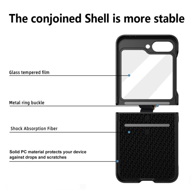 Kuori Samsung Galaxy Z Flip 7 Fe Sormuskotelo Ja Suojakalvo Suojakuori