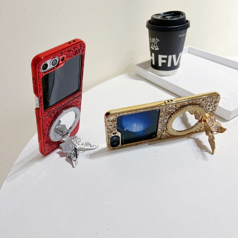 Kuori Samsung Galaxy Z Flip 7 Fe Strassilla Koristeltu Perhosjalusta