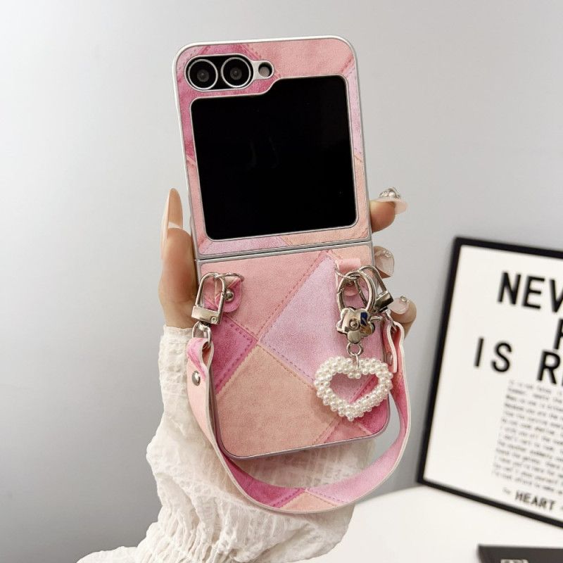 Kuori Samsung Galaxy Z Flip 7 Fe Timanttikuvio Hihnalla