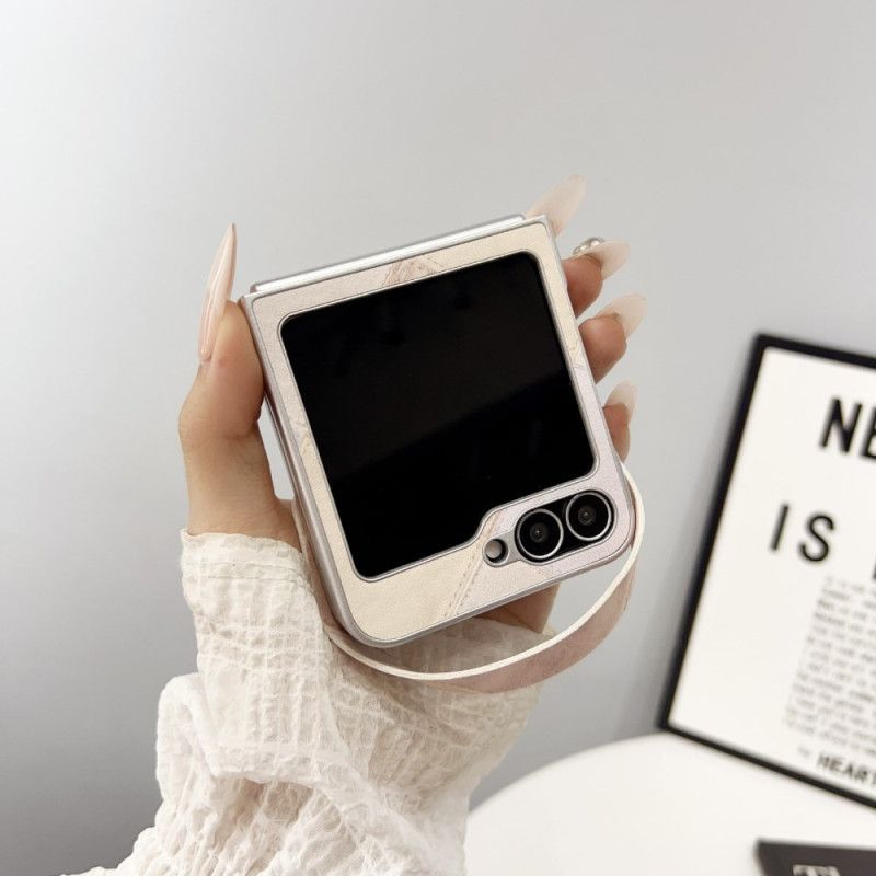 Kuori Samsung Galaxy Z Flip 7 Fe Timanttikuvio Hihnalla