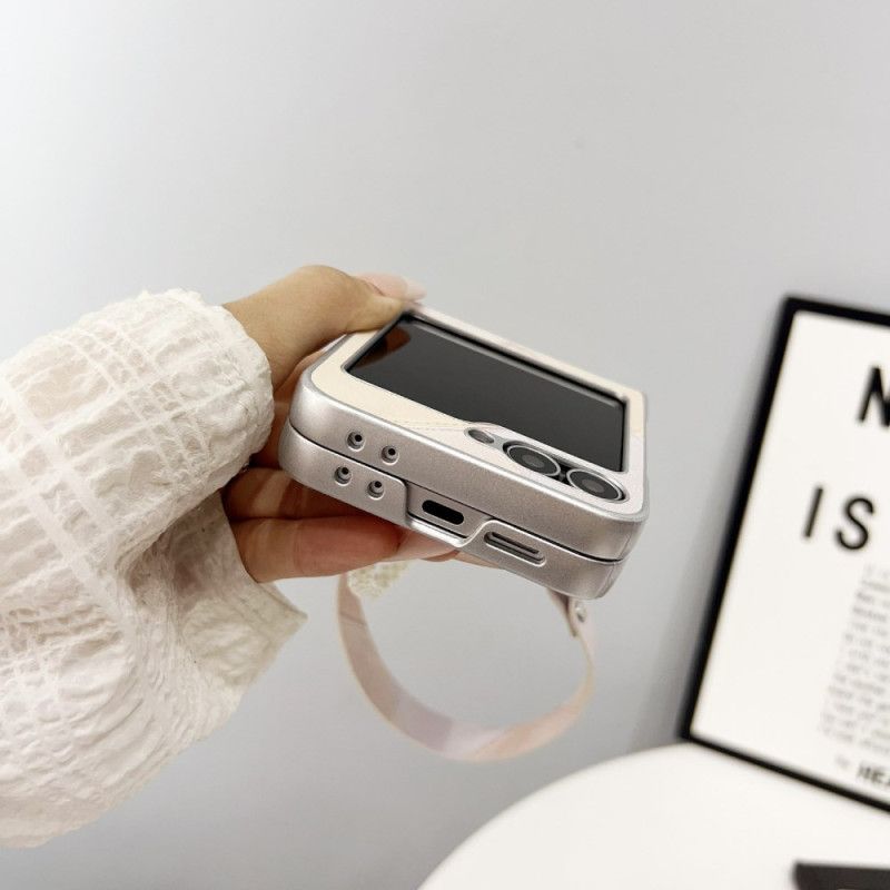 Kuori Samsung Galaxy Z Flip 7 Fe Timanttikuvio Hihnalla