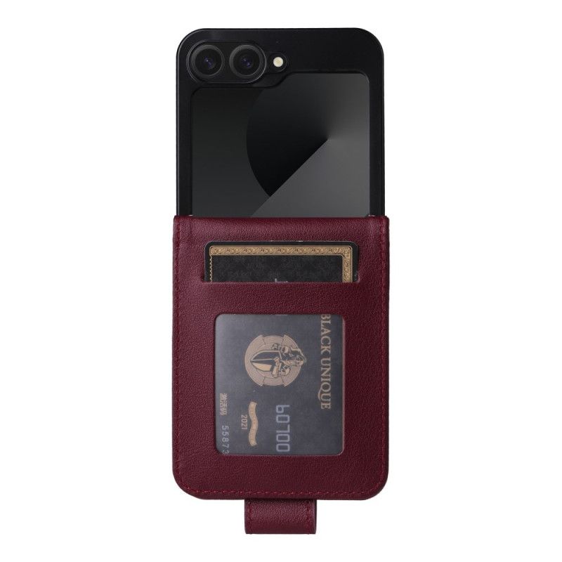 Puhelinkuoret Samsung Galaxy Z Flip 7 Fe Nahkakuvioinen Korttikotelo