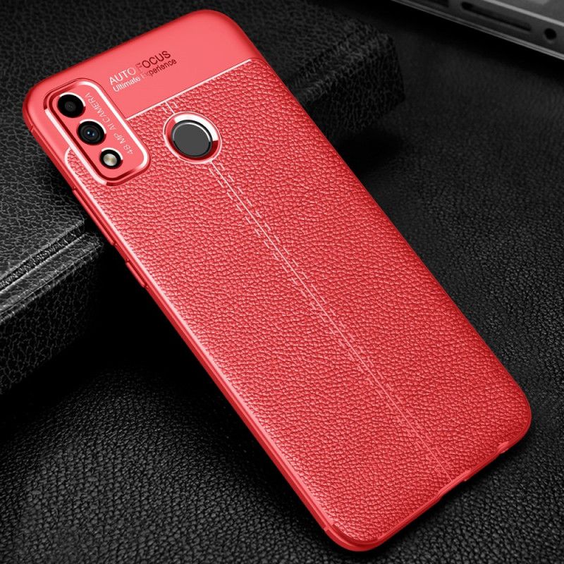 Case Kuoret Honor 9X Lite Punainen Musta Puhelinkuoret Kaksilinjainen Litsi Nahkaa