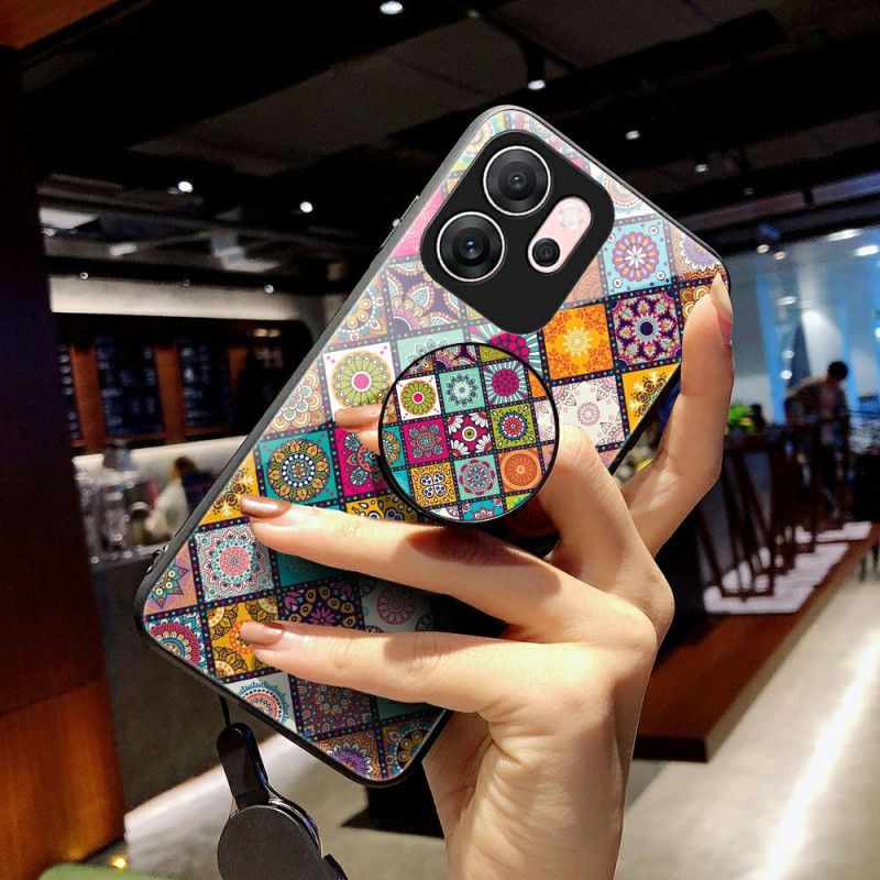 Kuori Oppo Reno 14f 5g Tilkkutäkkien Muotoinen Jalusta Ja Nauha