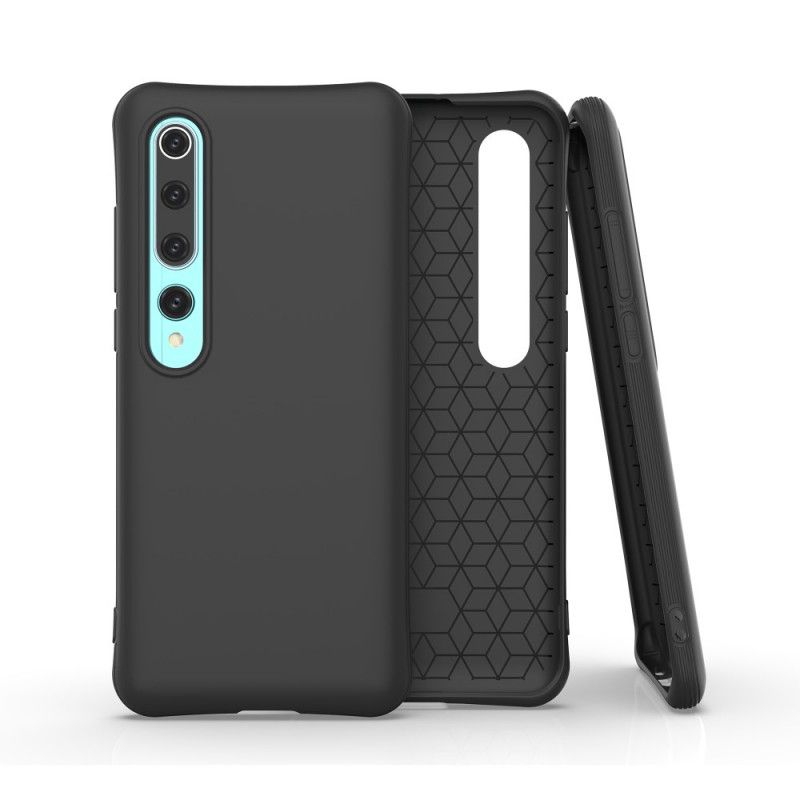 Kuori Xiaomi Mi 10 / 10 Pro Punainen Musta Taipuisa Matto Silikoni