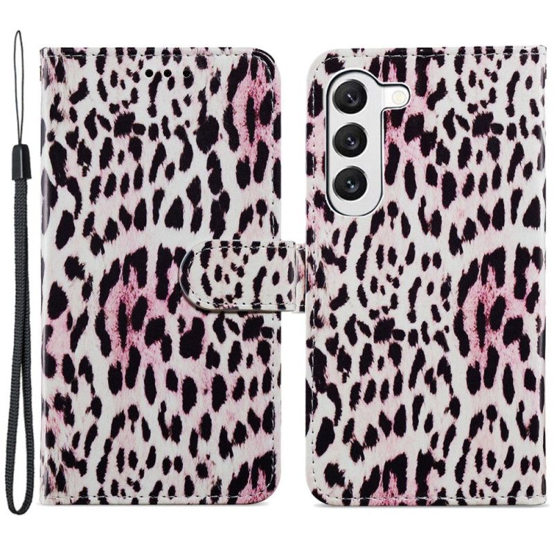 Kotelot Samsung Galaxy S24 5g Leopardikuvio Hihnalla Suojakuori