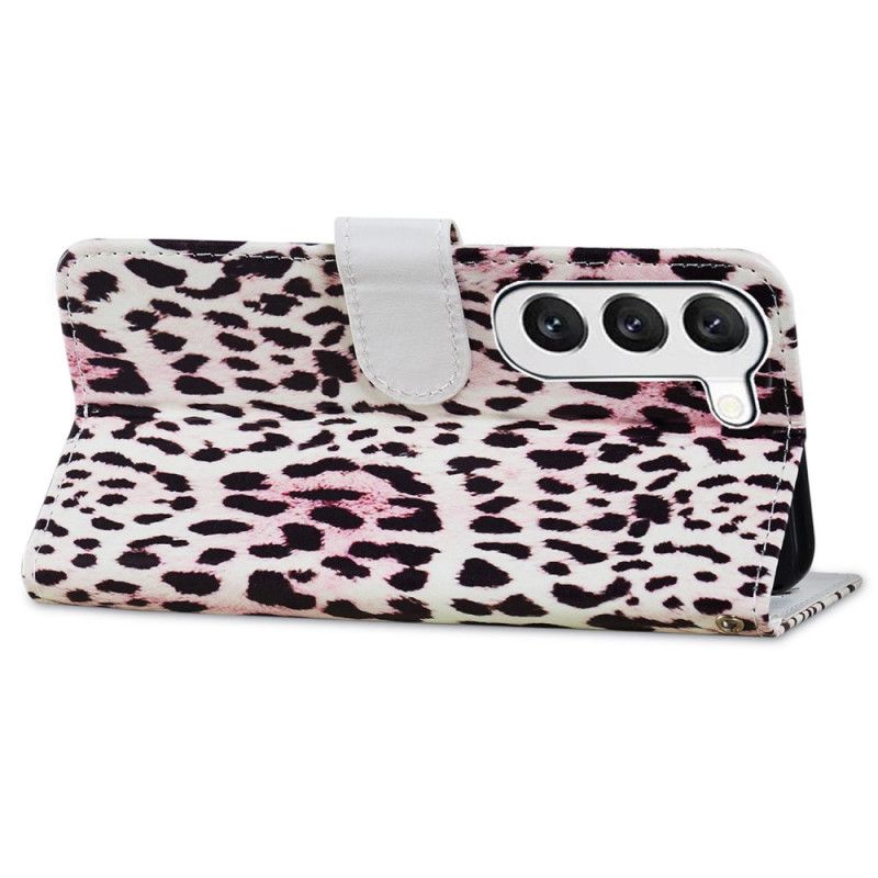 Kotelot Samsung Galaxy S24 5g Leopardikuvio Hihnalla Suojakuori