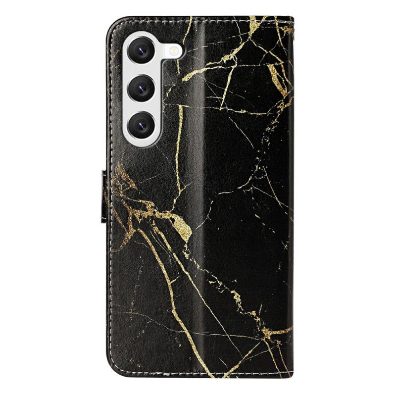 Kotelot Samsung Galaxy S24 5g Puhelinkuoret Musta Ja Kultainen Marmori Hihnalla