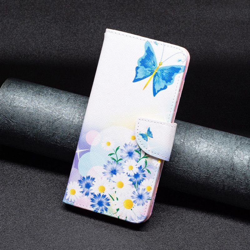 Kotelot Samsung Galaxy S24 5g Sinisiä Perhosia Ja Kukkia Suojakuori