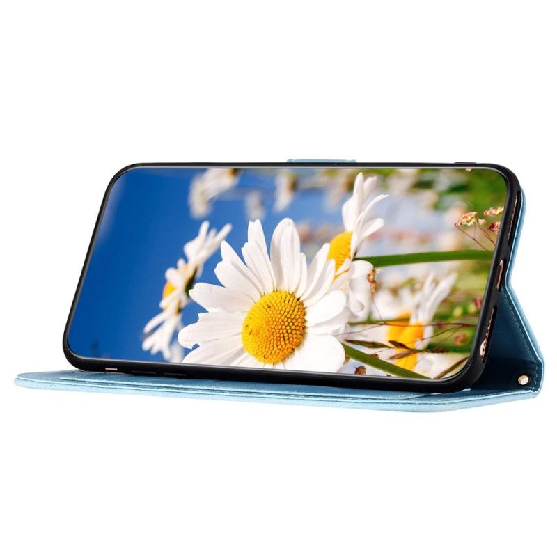 Kotelot Samsung Galaxy S24 5g Taiteellinen Kukkakuvio Hihnalla Suojakuori