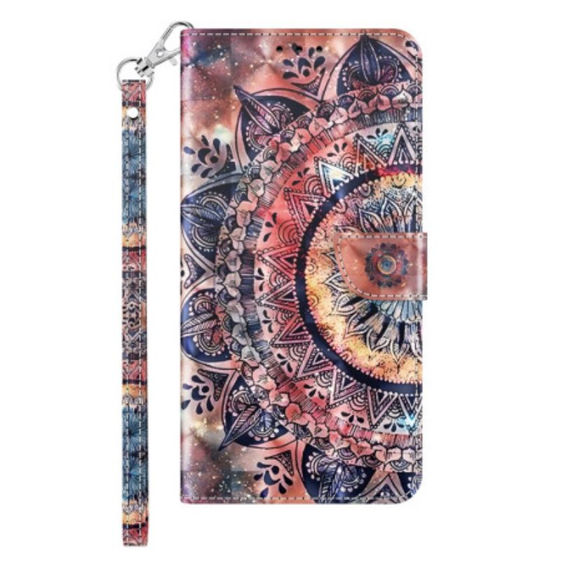Kuoret Samsung Galaxy S24 5g Värikäs Mandala Hihnalla
