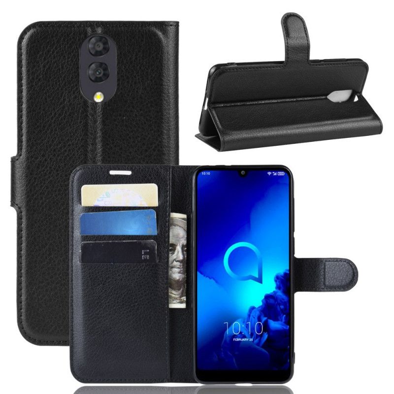 Kotelot Alcatel 3L (2019) Valkoinen Musta Klassikko Suojakuori