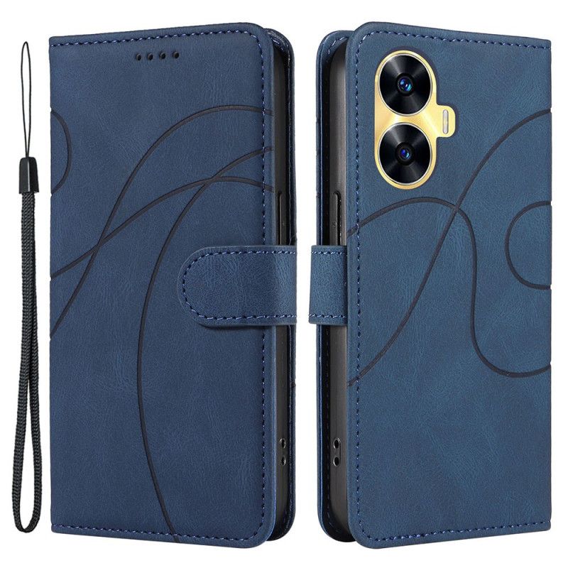 Kotelot Realme C55 Aaltoilevat Viivat Ja Nauha