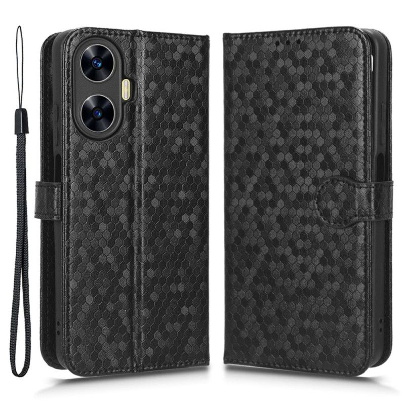 Kotelot Realme C55 Kiiltävät Pisteet Ja Hihna