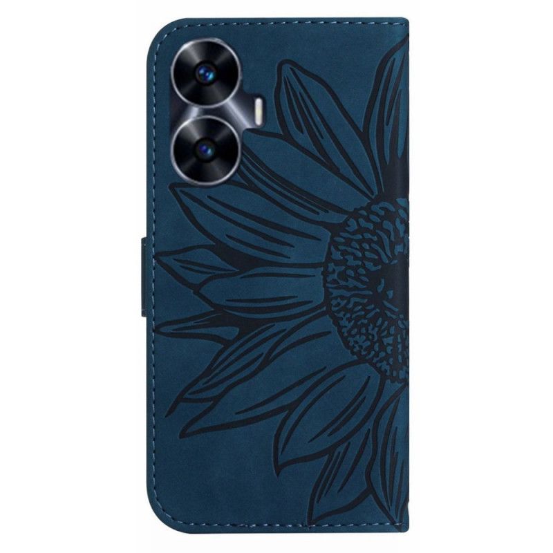 Kotelot Realme C55 Puhelinkuoret Auringonkukkakuvioinen Olkalaukku