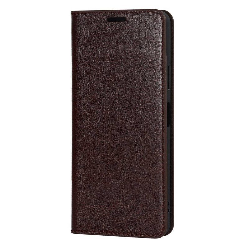 Puhelinkuoret Sony Xperia 10 IV Kotelot Flip Aito Nahka