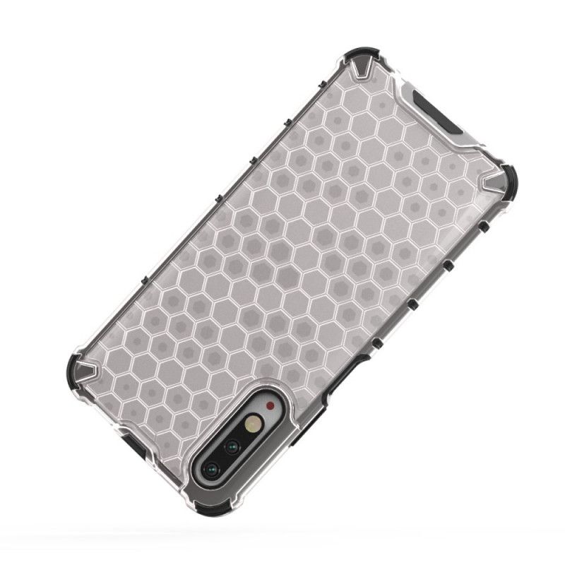Kuori Honor 9X Pro Valkoinen Musta Hunajakennotyyli Suojakuori