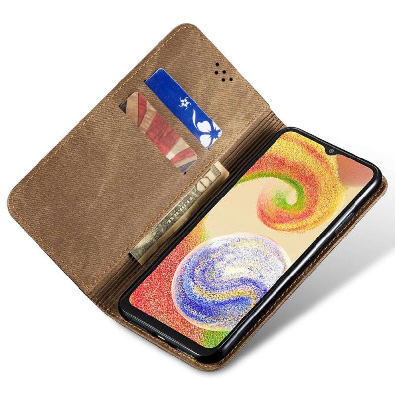 Nahkakotelo Samsung Galaxy M55 5g Farkkukangas Suojakuori