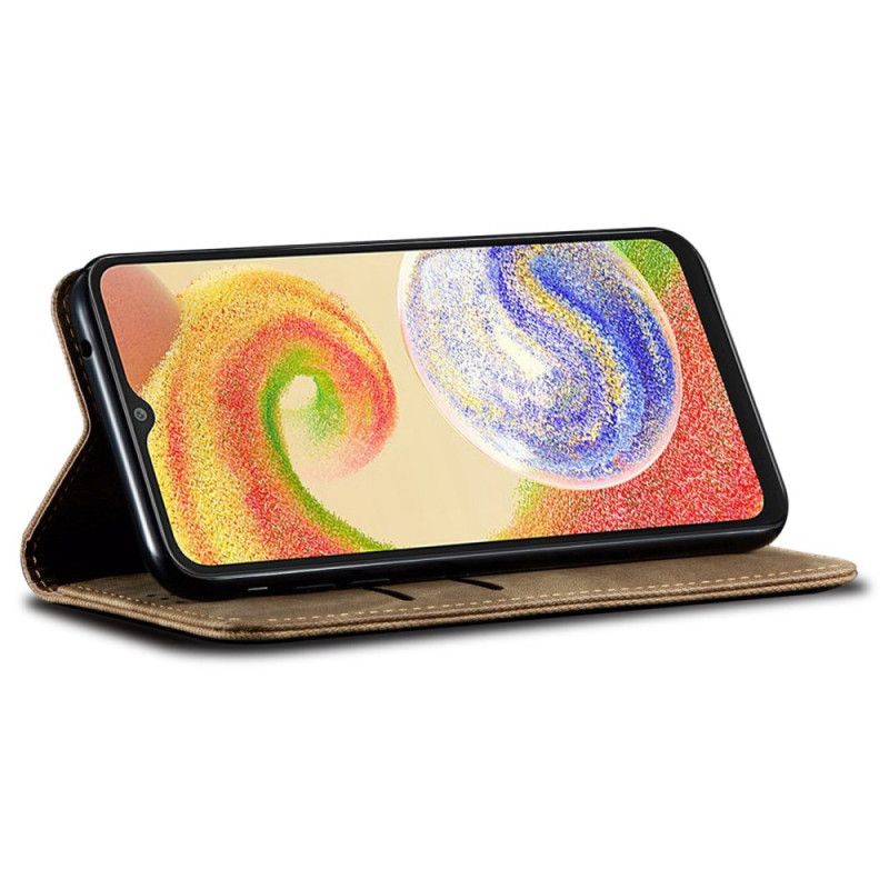Nahkakotelo Samsung Galaxy M55 5g Farkkukangas Suojakuori