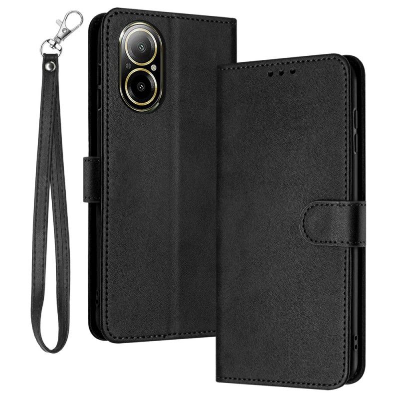 Kotelot Realme C67 Yksivärinen Nahkajäljitelmä Hihnalla