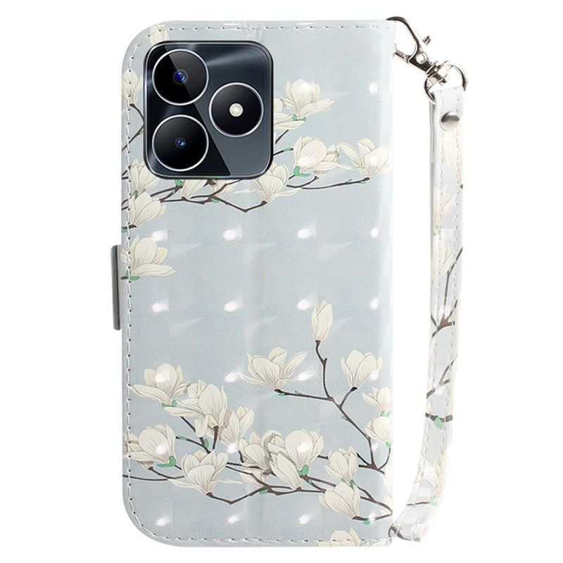 Kotelot Realme C53 Magnoliapidike Nauhalla