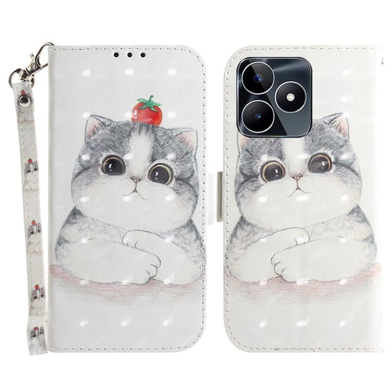 Kotelot Realme C53 Söpö Kissapidike Nauhalla