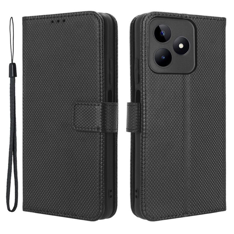 Kotelot Realme C53 Teksturoitu Hihnalla Suojakuori