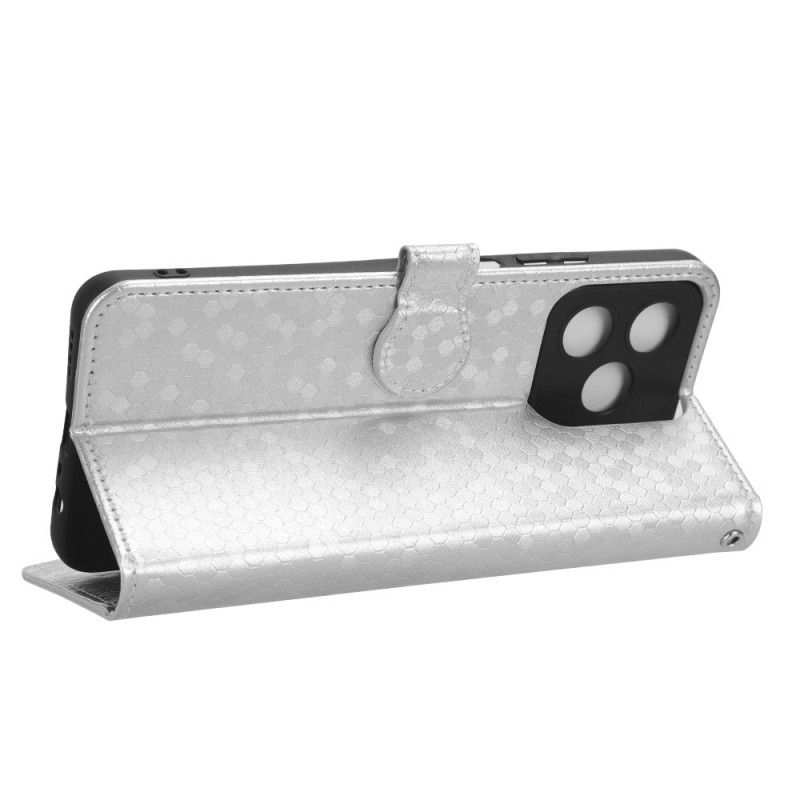 Nahkakotelo Realme C53 Kimaltelevia Pisteitä Ja Nauha