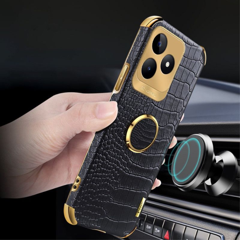 Puhelinkuoret Realme C53 Krokotiilikuvioinen Sormuksen Pidike