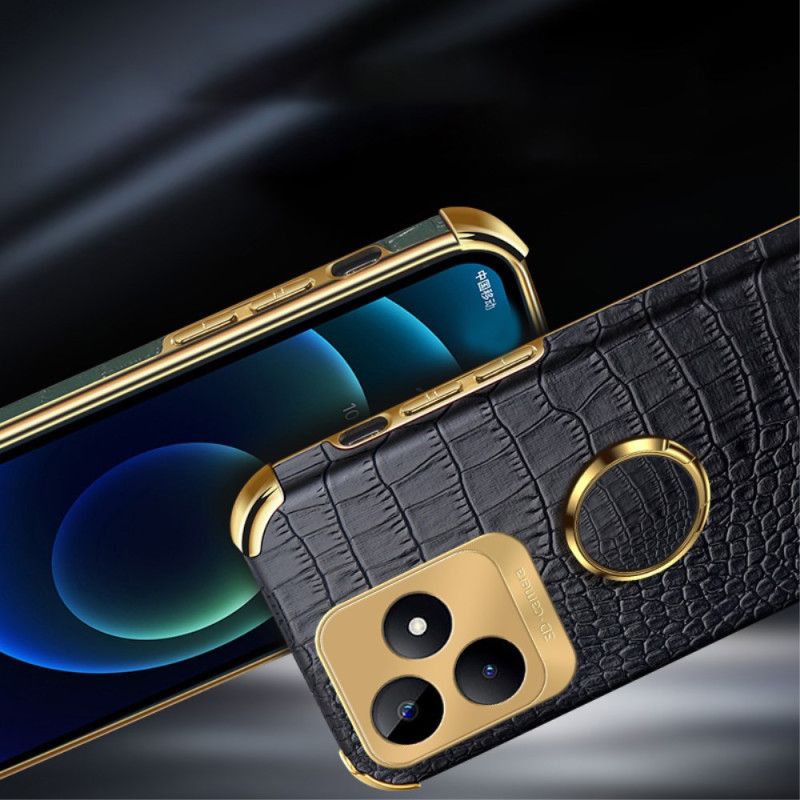 Puhelinkuoret Realme C53 Krokotiilikuvioinen Sormuksen Pidike