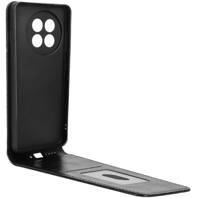 Kotelot Oneplus 13r Keinonahkaa Pystysuoralla Läpällä