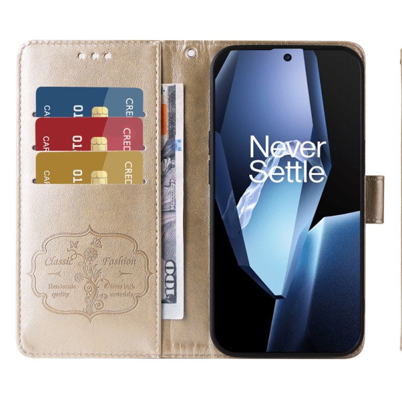 Nahkakotelo Oneplus 13r Kukat