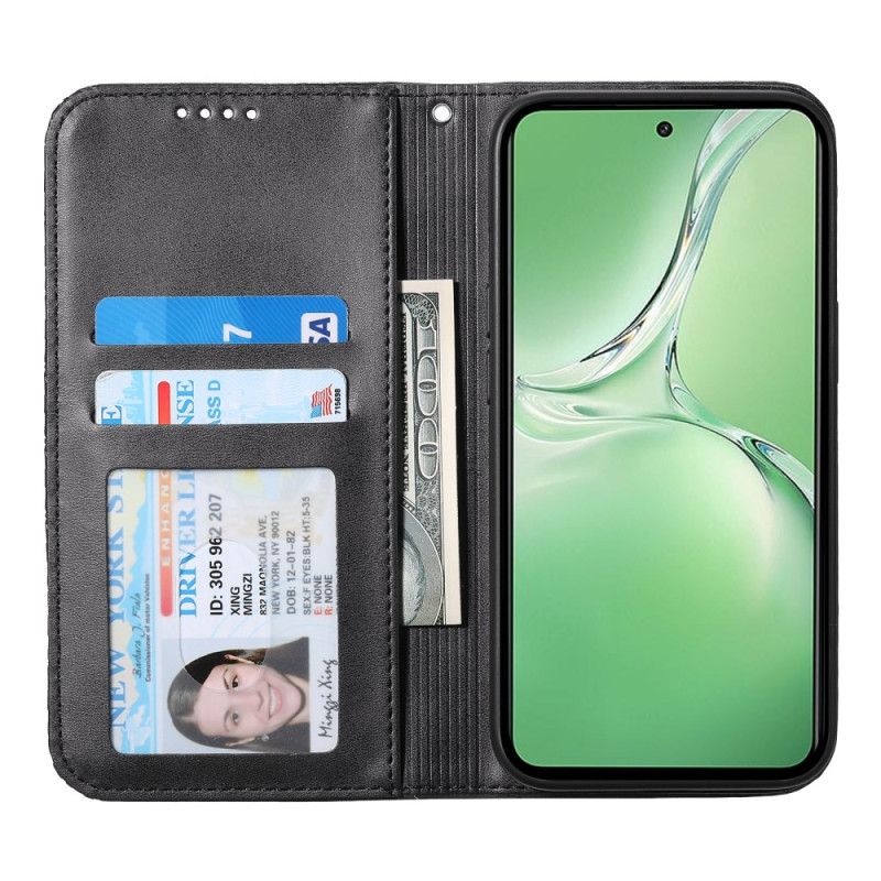 Nahkakotelo Oneplus 13r Timanttikuvioinen Ranneke