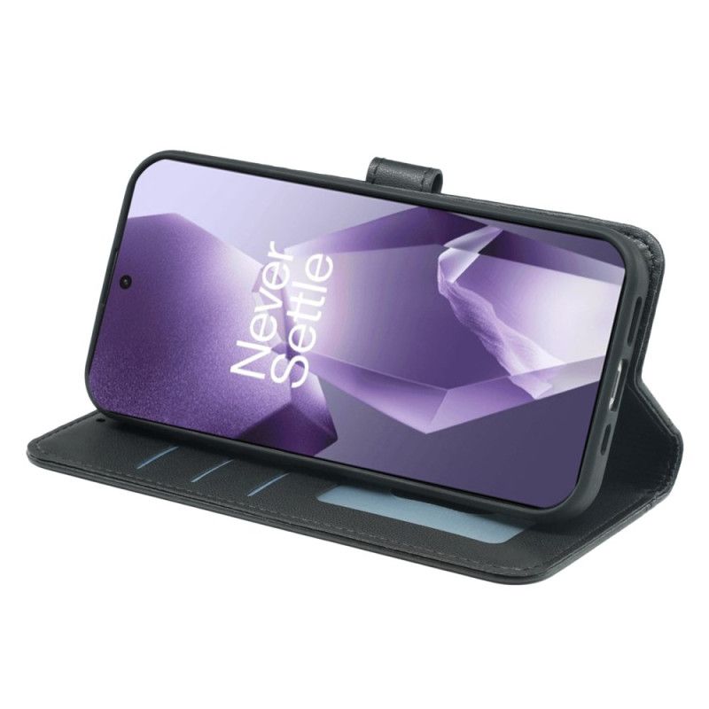 Nahkakotelo Oneplus 13r Tuplakorttikotelollinen Hihnalompakko