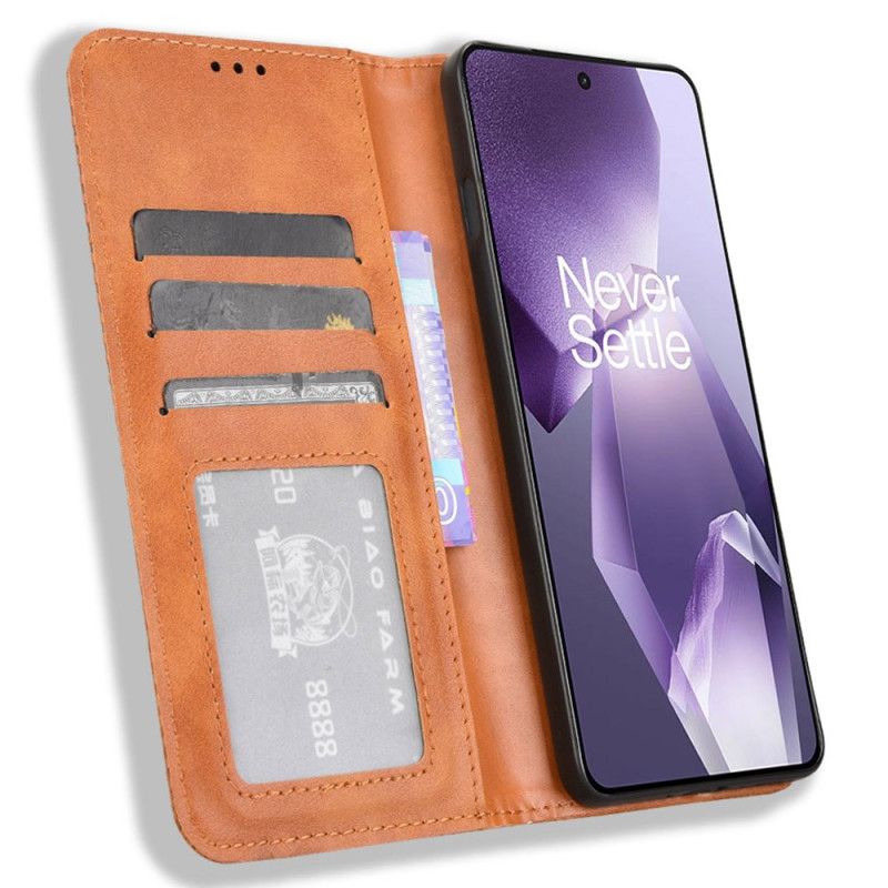 Nahkakotelo Oneplus 13r Vintage-reunus