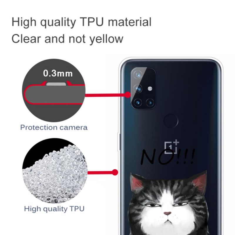 Kuori OnePlus Nord N10 Kissa. Joka Sanoo Ei Suojakuori