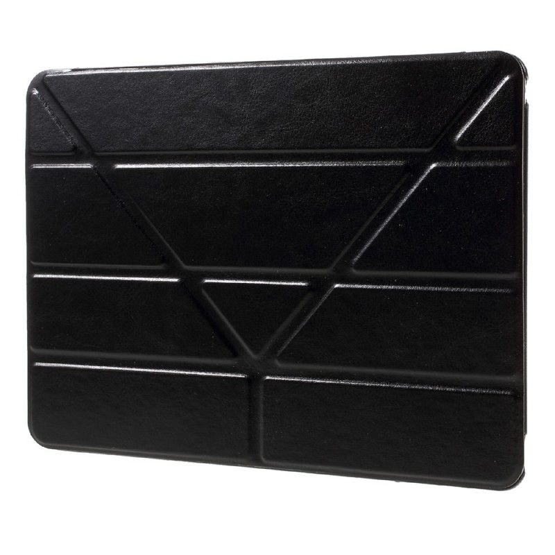 Älykäs Kotelo iPad (9.7") Valkoinen Musta Origami-Tekonahkaa