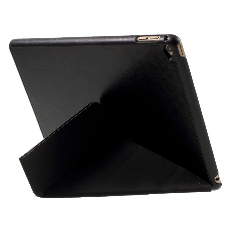 Älykäs Kotelo iPad (9.7") Valkoinen Musta Origami-Tekonahkaa
