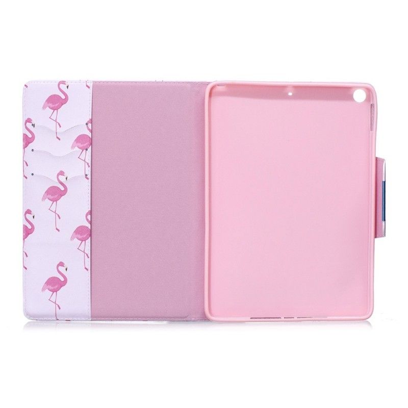 Nahkakotelo iPad (9.7") Puhelinkuoret Flamingoja