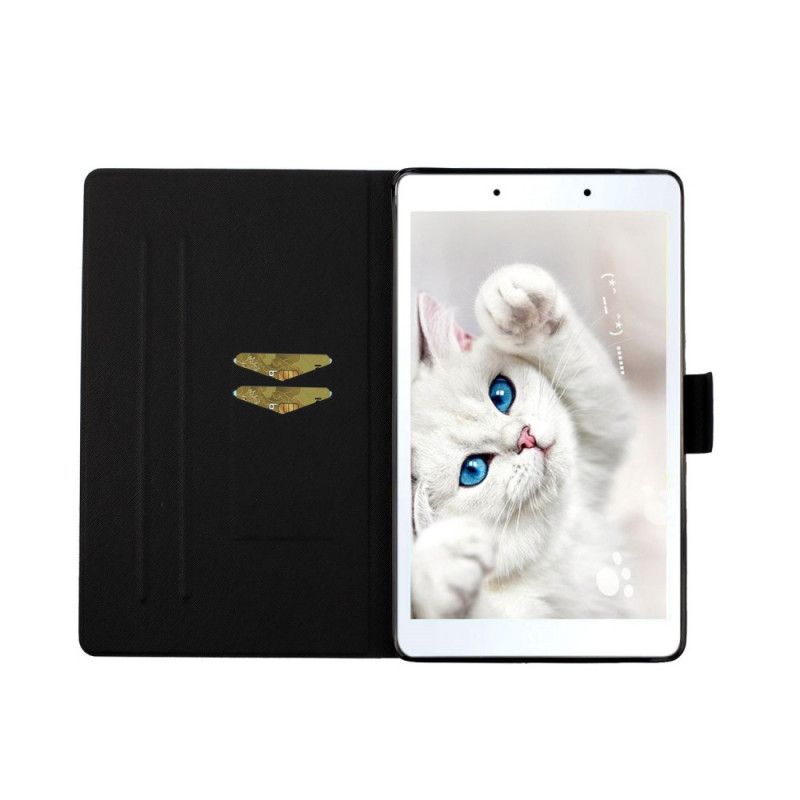 Kotelot Samsung Galaxy Tab A 8" (2019) Kulta Musta Marmoroitu Kuvio