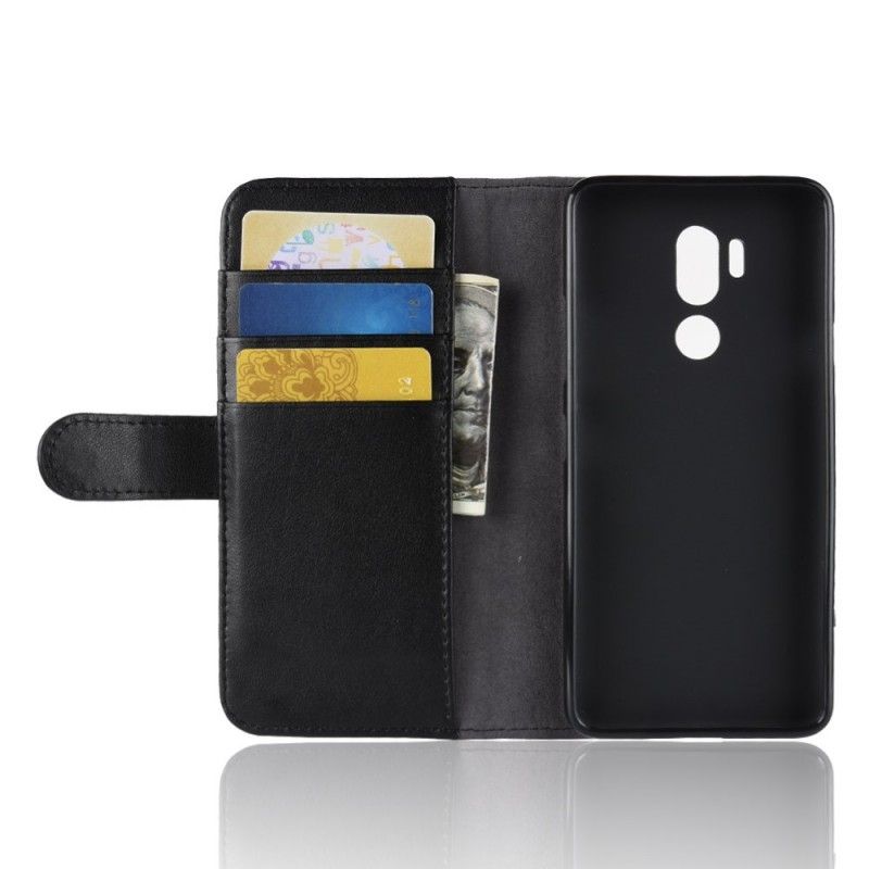 Suojakuori LG G7 ThinQ Ruskea Musta Aitoa Nahkaa