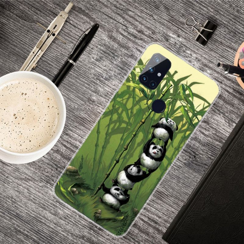 Case Kuoret OnePlus Nord N100 Vaaleansininen Vihreä Puhelinkuoret Kasa Pandoja